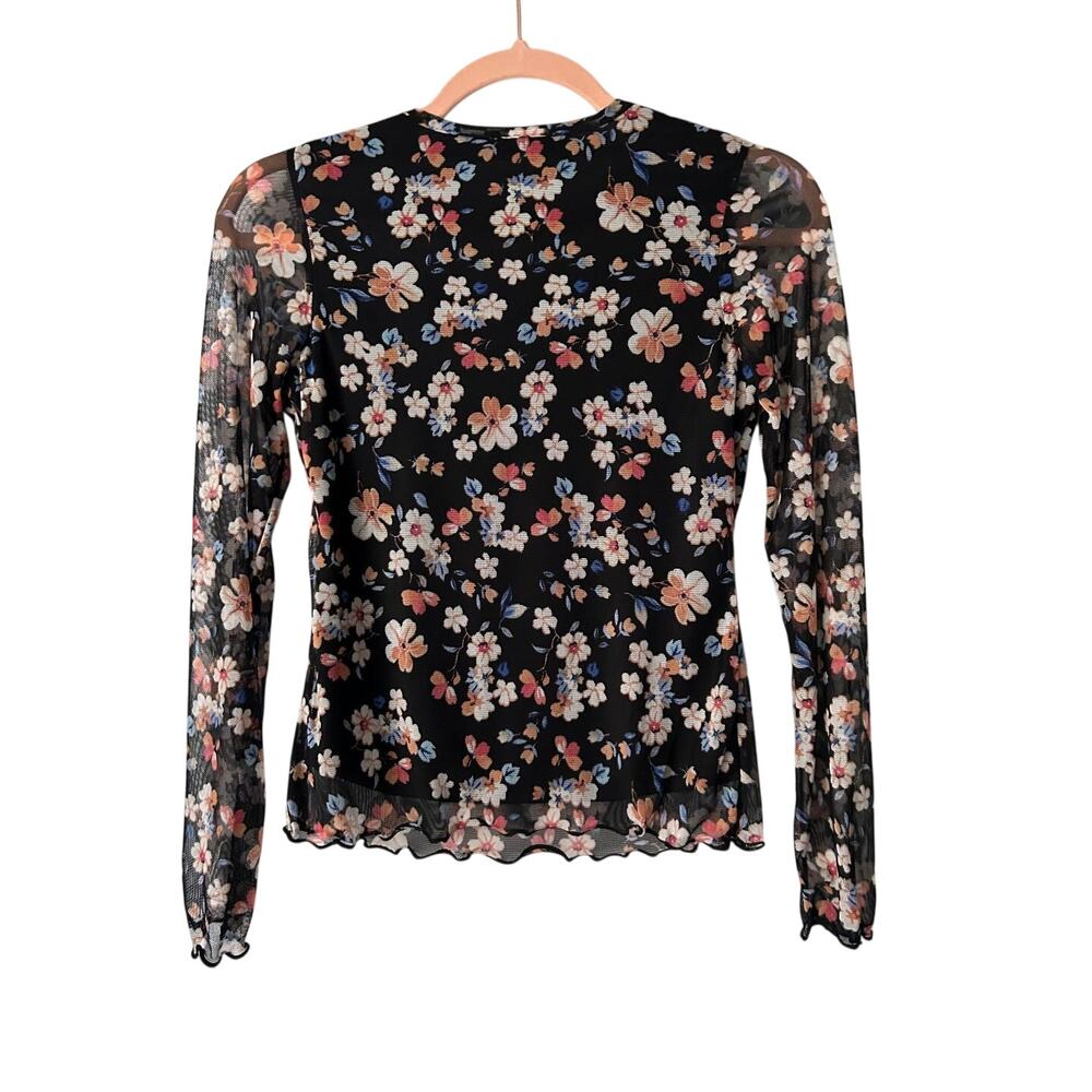 NWT Crown of Hearts Long Sleeve Girl’s 2pc Black Floral Skirt Set-Medium - Picture 6 of 12